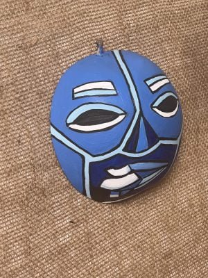 African Mask (blue)